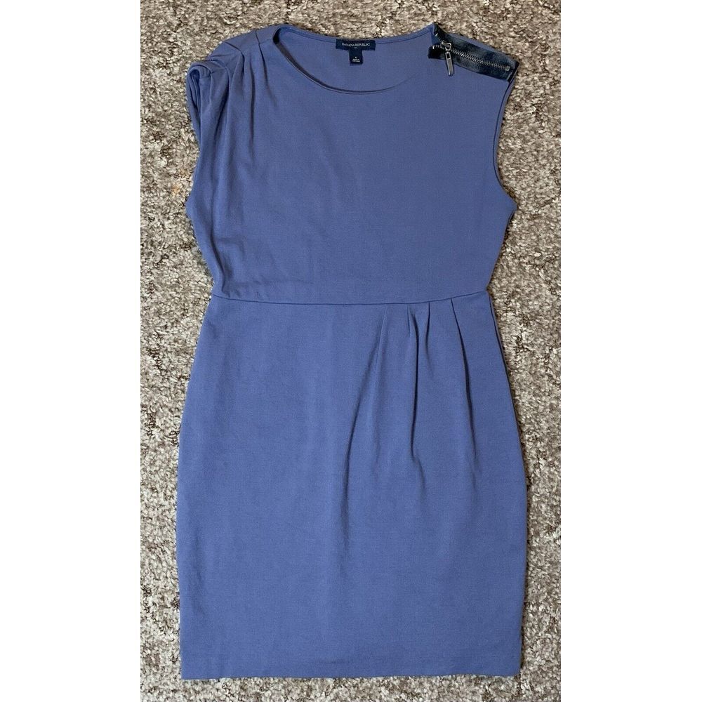 Banana Republic Dress Womens 6 Purple‎  Sleeveless Sheath Zip Accent Business